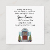 引越しのお知らせ クリスマス ハガキ エンクロージャーカード (裏面)