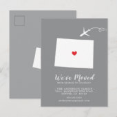 引越しのお知らせ ステート コロラド州 ポストカード (正面/裏面)