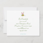 引越しのお知らせ バタフライカード 招待状 (裏面)