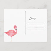 引越しのお知らせ ポストカード | 水彩のトレーラー (裏面)