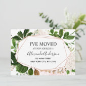 引越しのお知らせ ユーカリのグリーン  招待状 (スタンド正面)