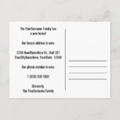 「引越しのお知らせ」住所変更のポストカード 案内ポストカード (裏面)