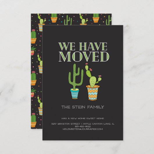 引越しのお知らせ | 我が家 案内状 (正面/裏面)