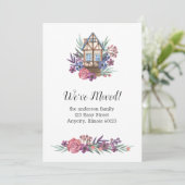 引越しのお知らせ 新しい家の通知 招待状 (スタンド正面)