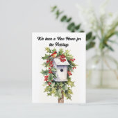 引越しのお知らせ 新しい家への移動 ハolidayシーズンのお知らせ シーズンポストカード (スタンド正面)