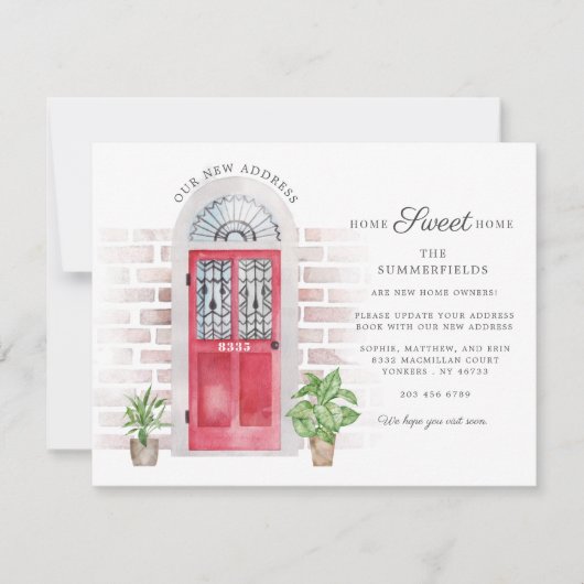 引越しのお知らせ 新住所のお知らせカード (正面)