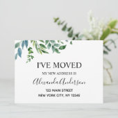 引越しのお知らせ 春のグリーン 招待状 (スタンド正面)