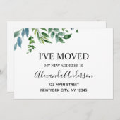 引越しのお知らせ 春のグリーン 招待状 (正面/裏面)