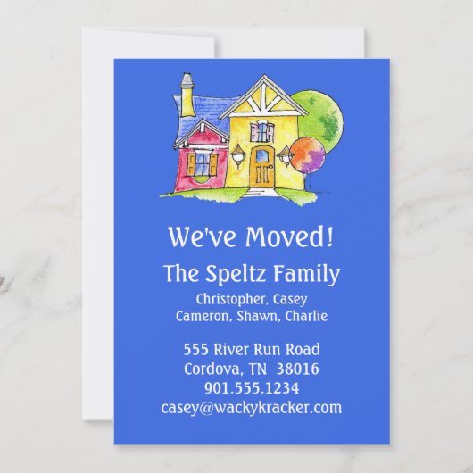 引越しのお知らせ 案内状 (正面)