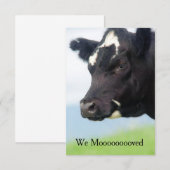 引越しのお知らせ（牛バージョン） 招待状 (正面/裏面)