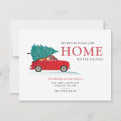 引越しのお知らせ 赤い車の移動アナウンス (正面)