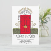 引越しのお知らせ - 遊び心のあるドア - 新住所のお知らせ 案内状 (スタンド正面)
