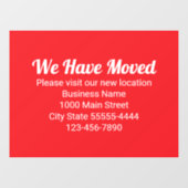 引越しのお越し先は赤 ウィンドウサイン (シート)