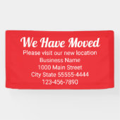 引越しのお越し先は赤 横断幕 (横)
