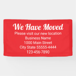 引越しのお越し先は赤 横断幕