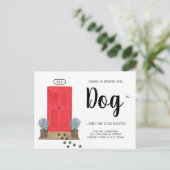 引越しのご案内 ポストカード 犬 (スタンド正面)