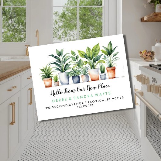 引越しはお花でおしゃれに!「Plant Pots Change of Address Flyer(植 チラシ