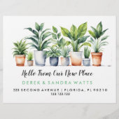 引越しはお花でおしゃれに!「Plant Pots Change of Address Flyer(植 チラシ (正面)