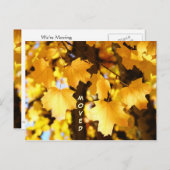 引越しはがきカスタムの引越し新しい住所の秋 案内ポストカード (正面/裏面)