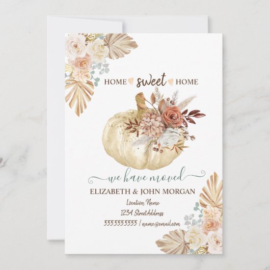 引越しました, かぼちゃ, 秋の花, 木 (正面)