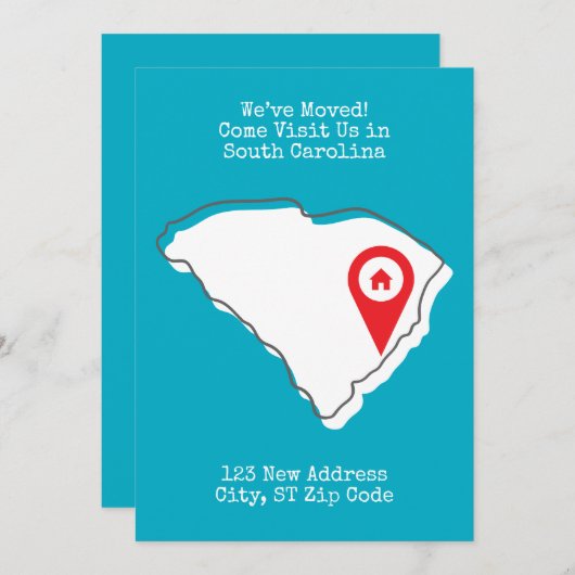 引越しました！ぜひサウスカロライナにお越しください 案内状 (正面/裏面)