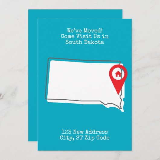 引越しました!ぜひ南ダコタへお立ち寄りください 案内状 (正面/裏面)
