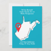 引越しました!ウェストバージニアにお越しください 案内状 (正面)