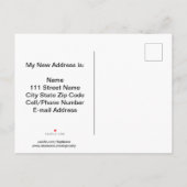 引越しました!オレンジダイシーと木製ポストカード 案内ポストカード (裏面)