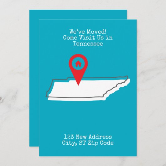 引越しました！テネシーに遊びに来てください 案内状 (正面/裏面)