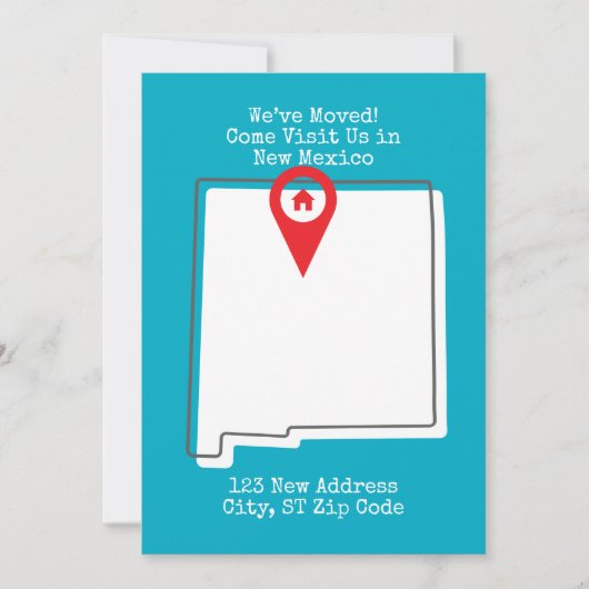 引越しました!ニューメキシコに遊びに来てください 案内状 (正面)