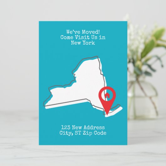 引越しました！ニューヨークでお待ちしております 案内状 (スタンド正面)