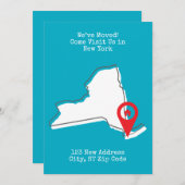 引越しました!ニューヨークでお待ちしております 案内状 (正面/裏面)