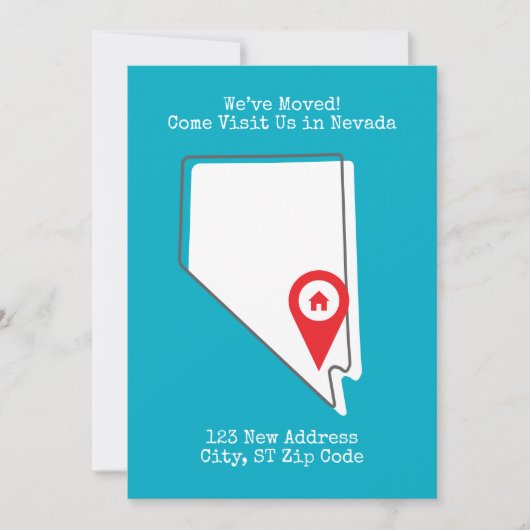 引越しました！ ネバダに遊びに来てください 案内状 (正面)