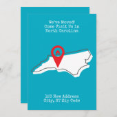 引越しました!ノースカロライナで会いましょう 案内状 (正面/裏面)