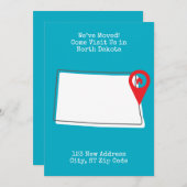 引越しました! ノースダコタに遊びに来てください 案内状 (正面/裏面)