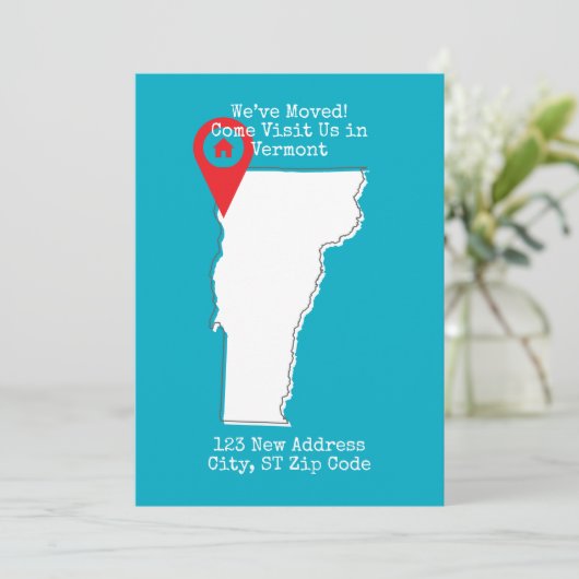 引越しました! バーモントに遊びに来てください 案内状 (スタンド正面)