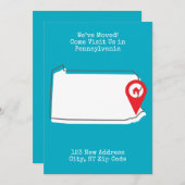 引越しました！ペンシルベニアでお待ちしております 案内状 (正面/裏面)