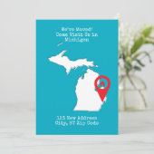 引越しました!ミシガンでお待ちしております 案内状 (スタンド正面)