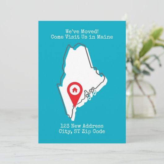 引越しました!メイン州にお越しください 案内状 (スタンド正面)