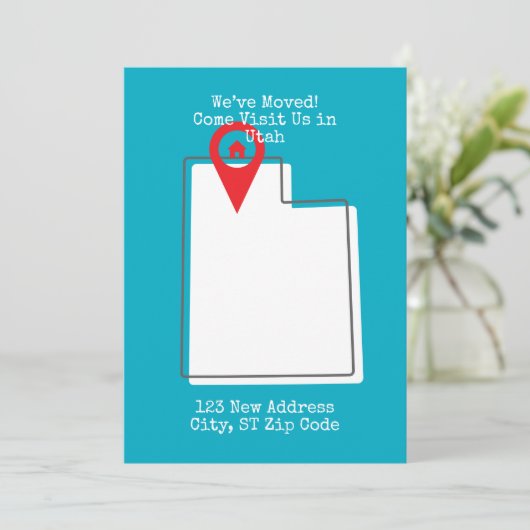 引越しました!ユタ州でお待ちしております 案内状 (スタンド正面)