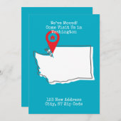 引越しました!ワシントンにお越しください 案内状 (正面/裏面)