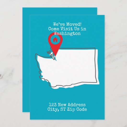 引越しました!ワシントンにお越しください 案内状 (正面/裏面)
