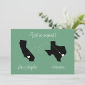 引越しました！州から州へのお知らせ 案内状 (スタンド正面)