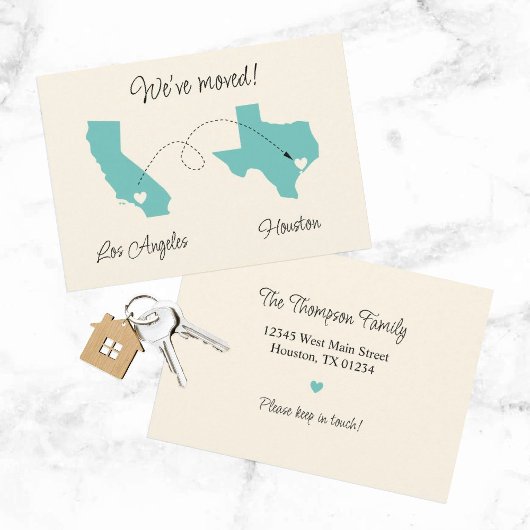 引越しました!州から州へのお知らせ 案内状