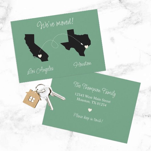引越しました！州から州へのお知らせ 案内状