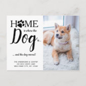 引越しました 新住所 ペット フォト 犬 引っ越し ポストカード (正面)