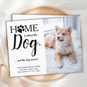 引越しました 新住所 ペット フォト 犬 引っ越し ポストカード