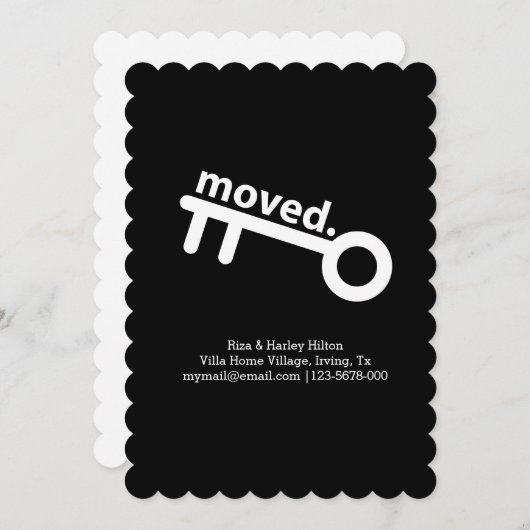 引越しました。 案内状 (正面/裏面)