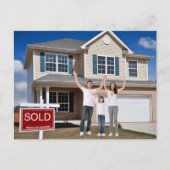 引越しアナウンスカスタマイズ引っ越しましたファミリ 案内ポストカード (正面)