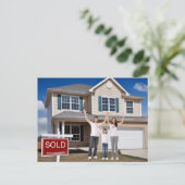 引越しアナウンスカスタマイズ引っ越しましたファミリ 案内ポストカード (スタンド正面)